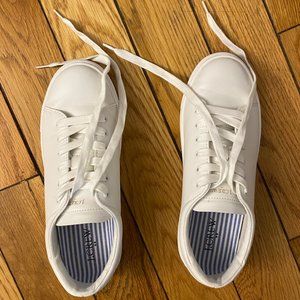 JCrew White Canvas Sneakers Size 7.5